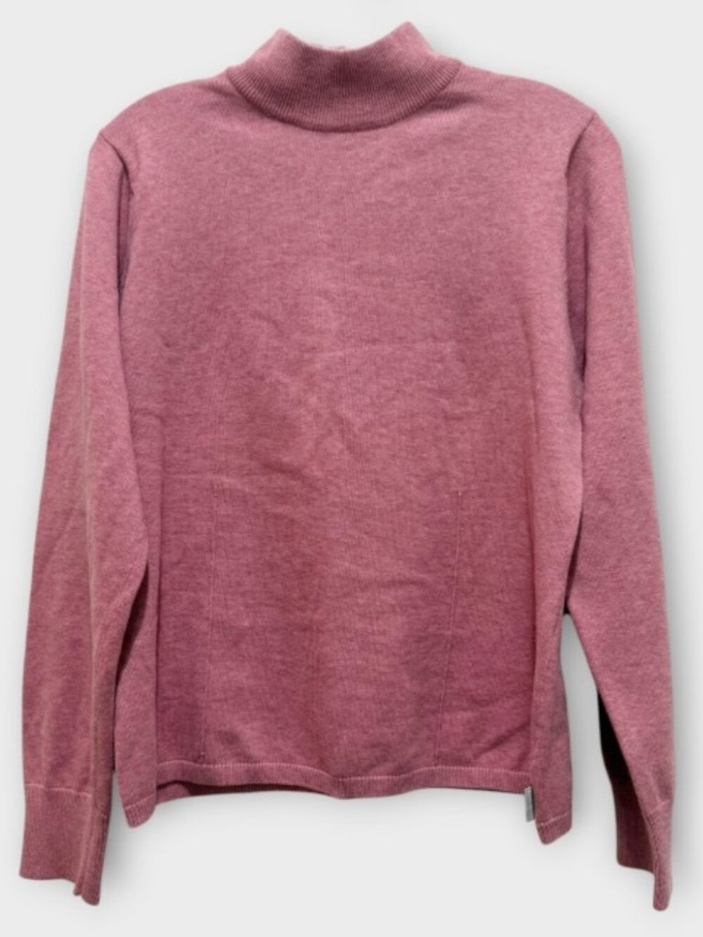 Woolrich Rosebud Heather 100% Cotton Mock Neck Sweater Size L